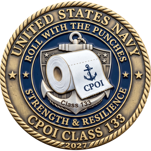 CPOI Class 133 challenge coin — Roll With The Punches, Strength & Resilience